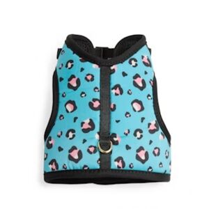 Leopard Print Kitty Harness Blue Pink Multi